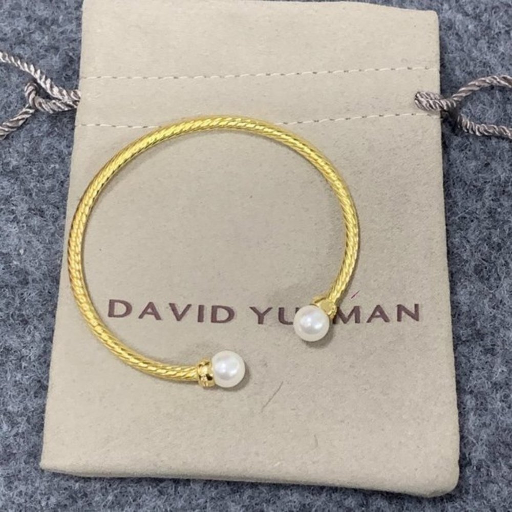 David Yurman  3mm Pearl Cable Classic Bangle